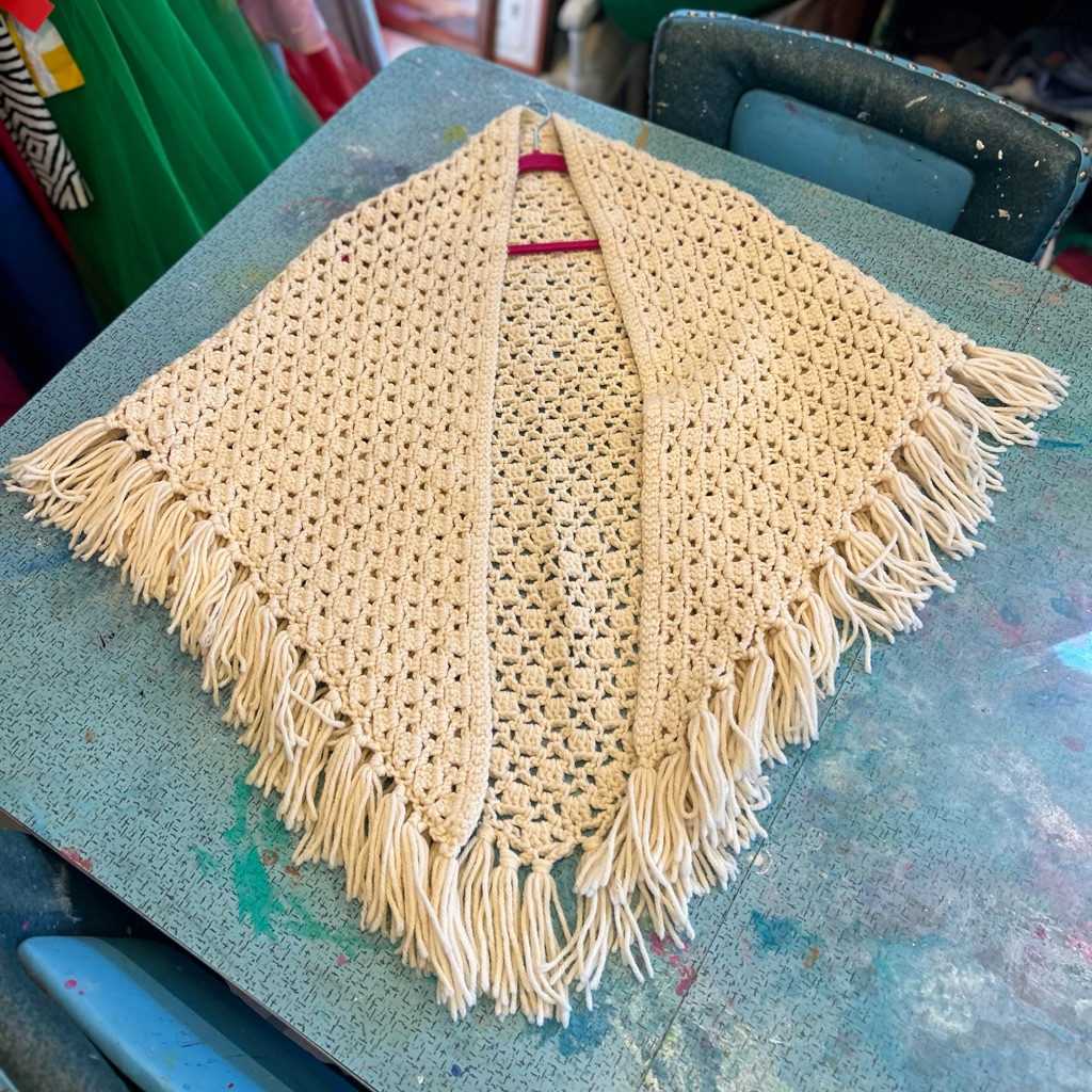 1970s Crochet Cape